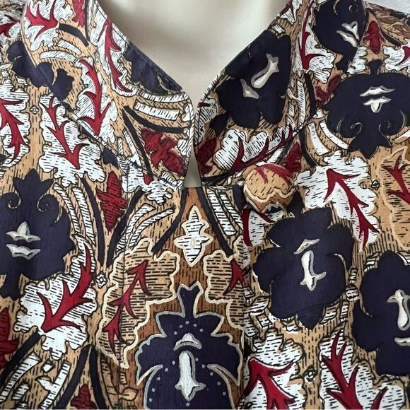 Tess Vintage Button Up Long Sleeve 100% Silk Blouse Size 8 - Picture 3 of 8